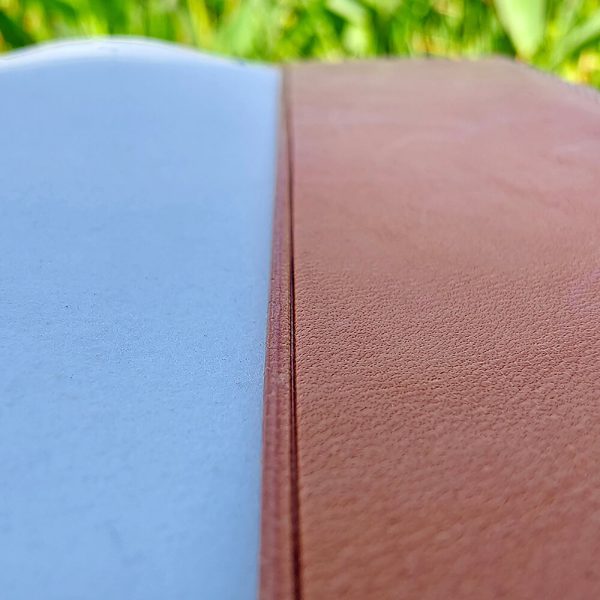 Close-up of the Edges of the Basic Leather Bible Cover