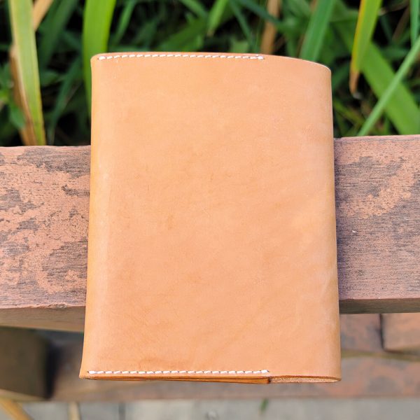 Double Closure Leather Bible Cover Back