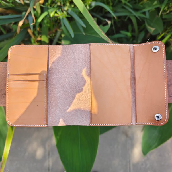 Double Closure Leather Bible Cover Inner Layer Open