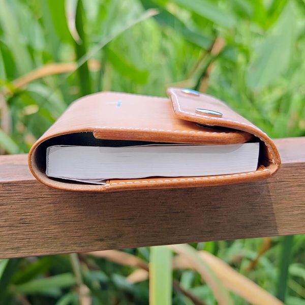 Double Closure Leather Bible Cover Side